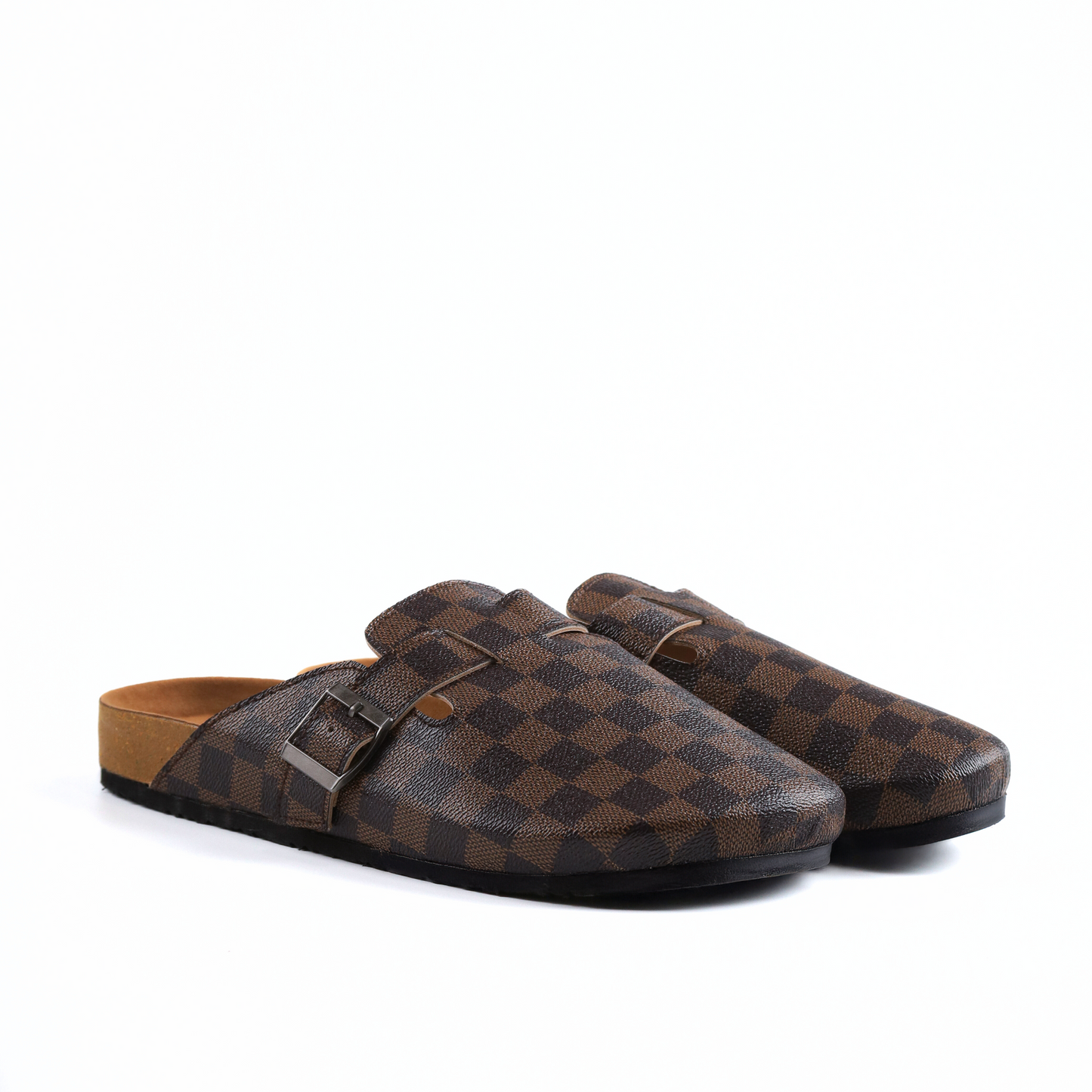 CHECKERBOARD CLOG IN TOBACCO BROWN