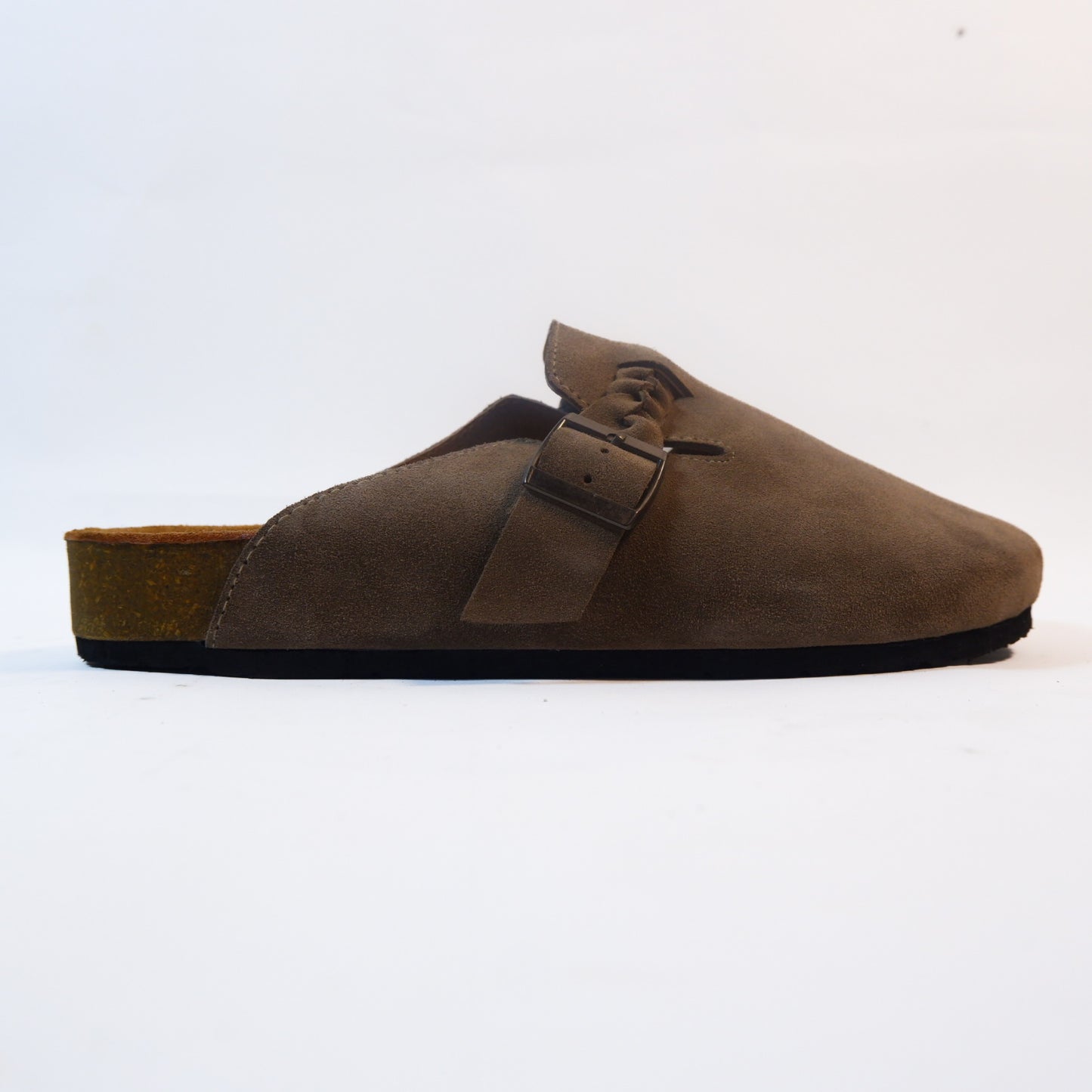 BRAIDED CLOG IN TAUPE GREY