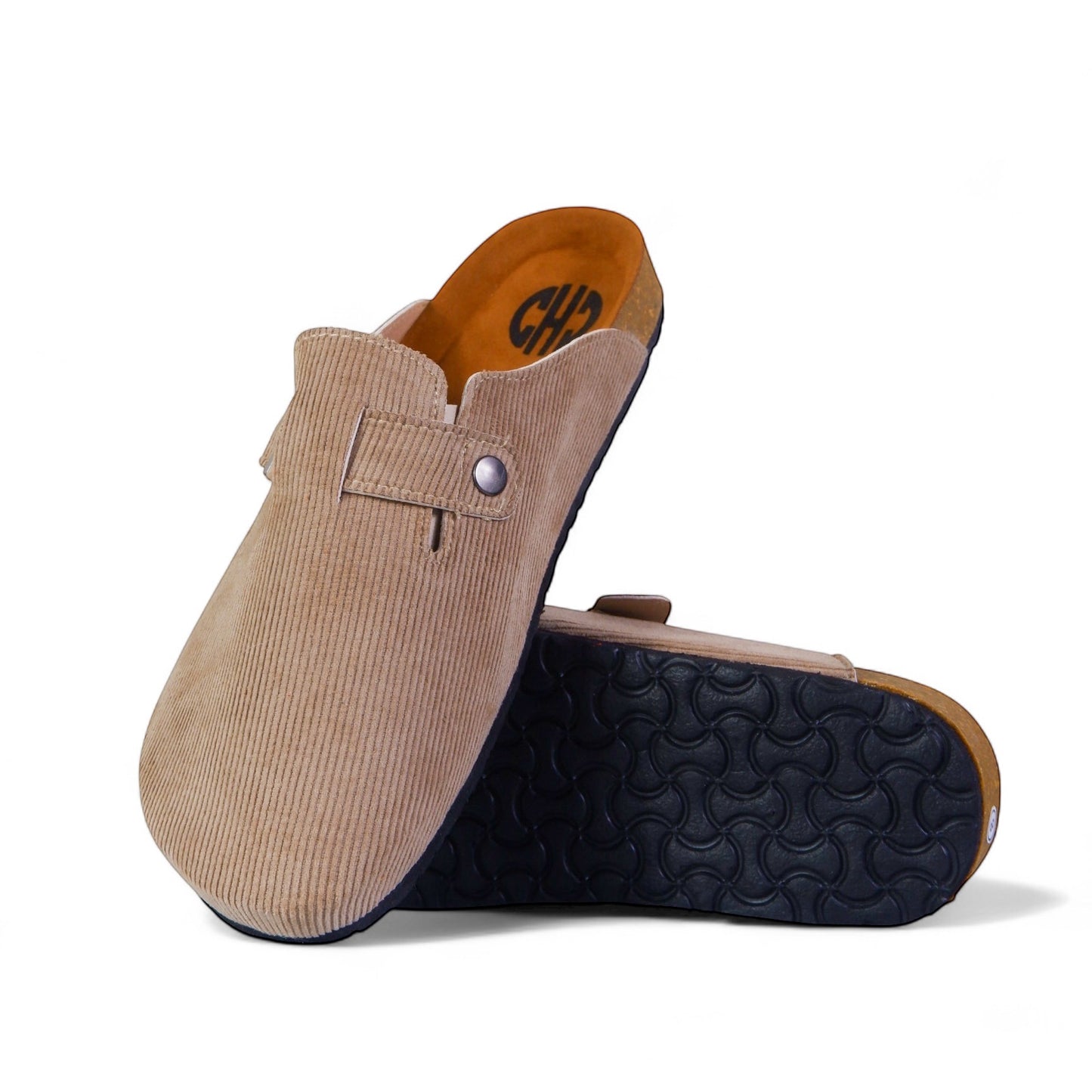 CORDUROY CLOG IN LIGHT TAUPE