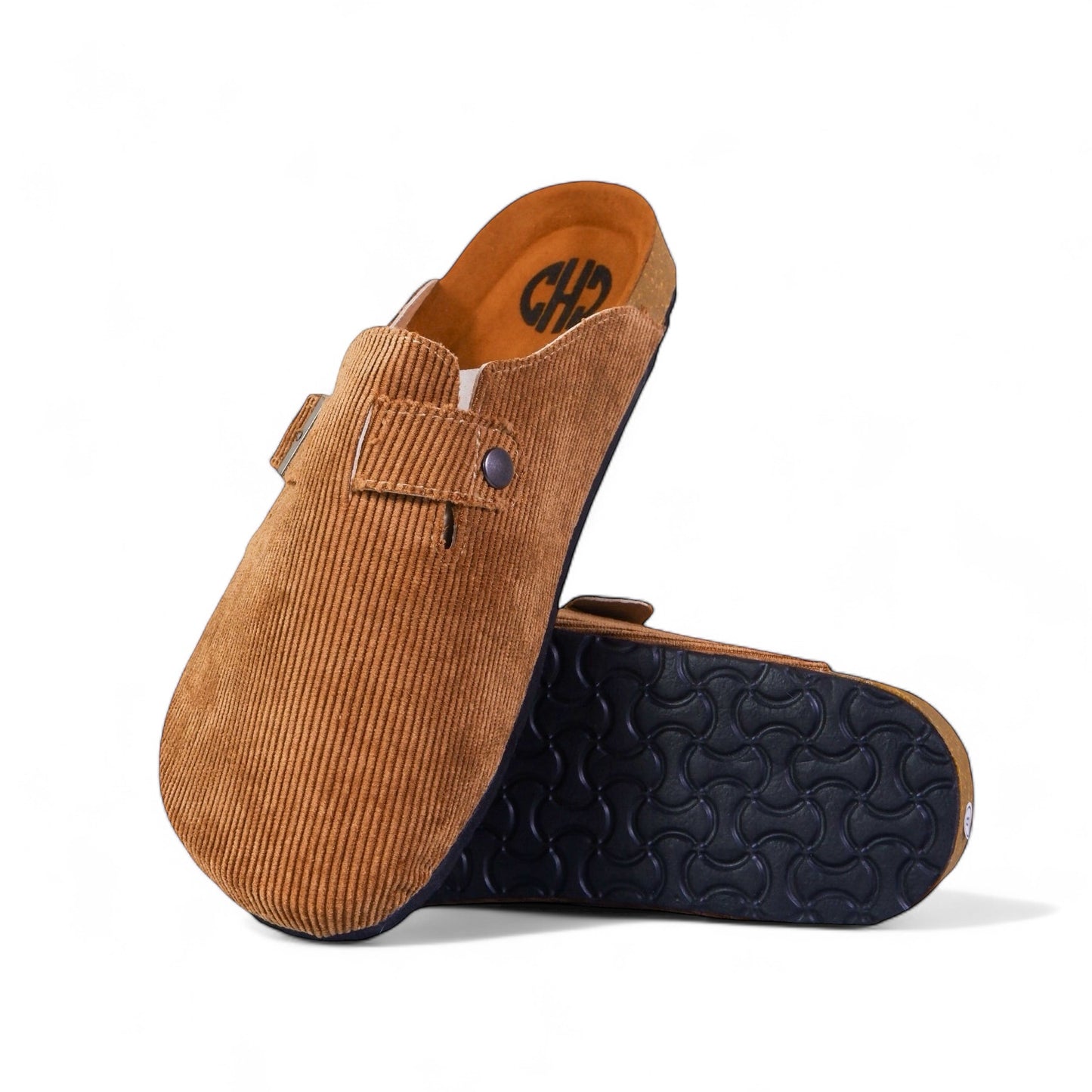 CORDUROY CLOG IN CAMEL BROWN