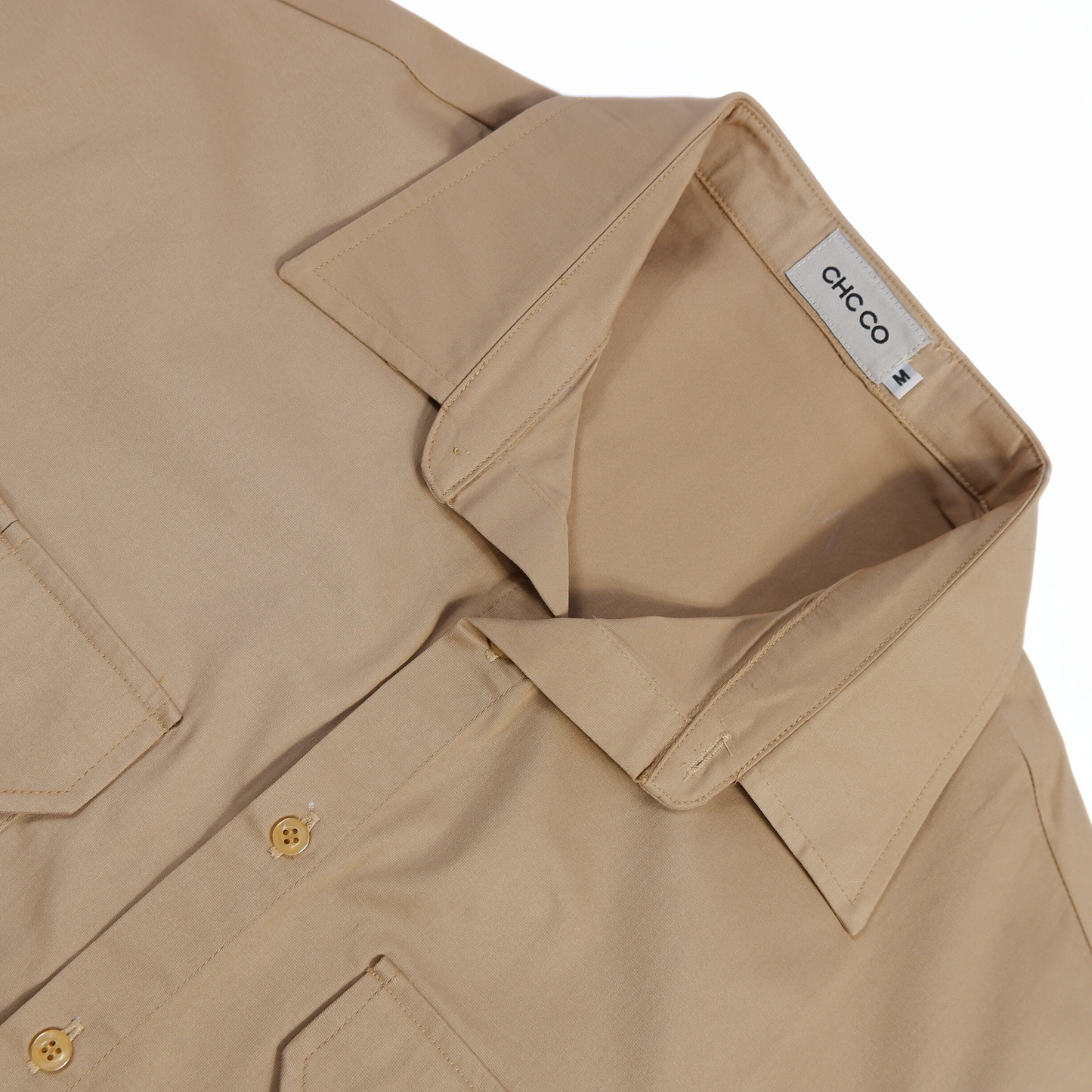 WORKWEAR BOXY CROPPED POLO IN PEANUT