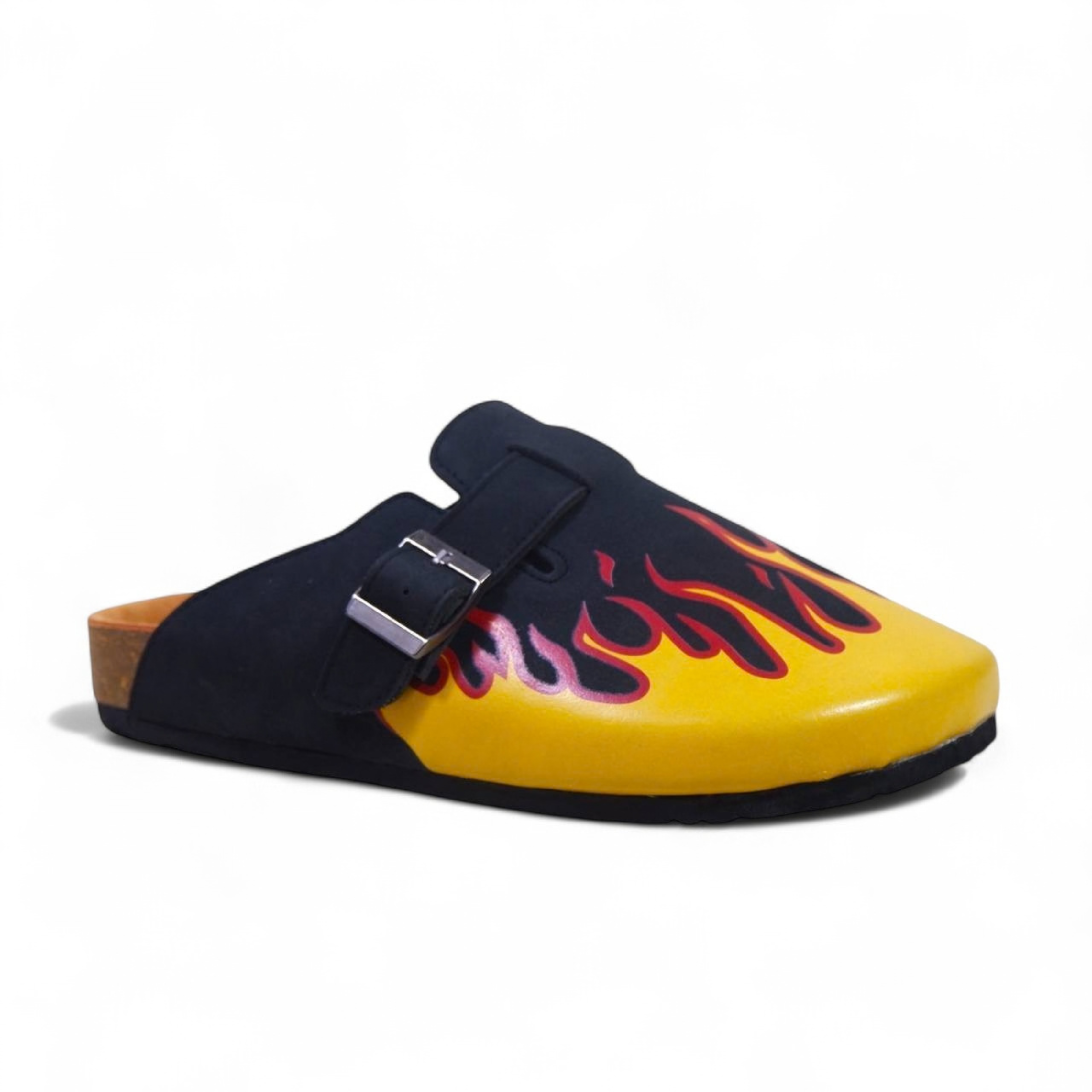 FLAMING HOT CLOG IN CHARCOAL BLACK