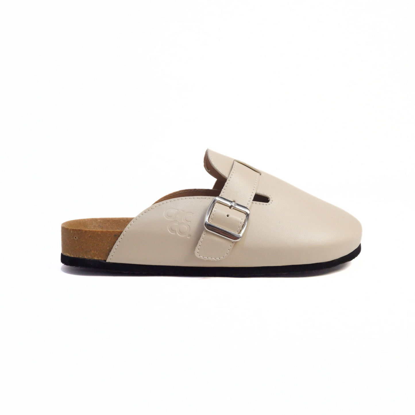 OILED LEATHER CLOG IN WHITE OAK