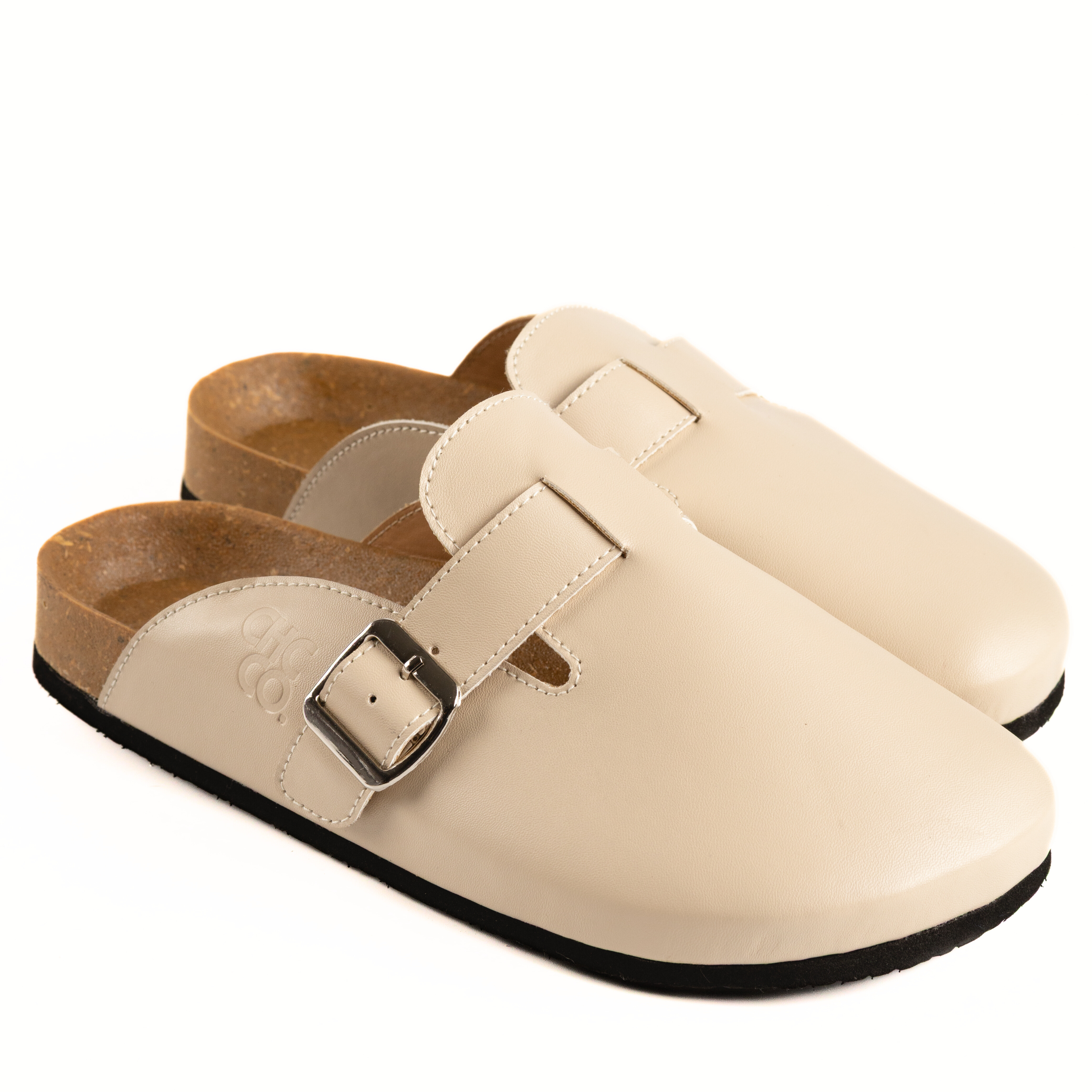 OILED LEATHER CLOG IN WHITE OAK