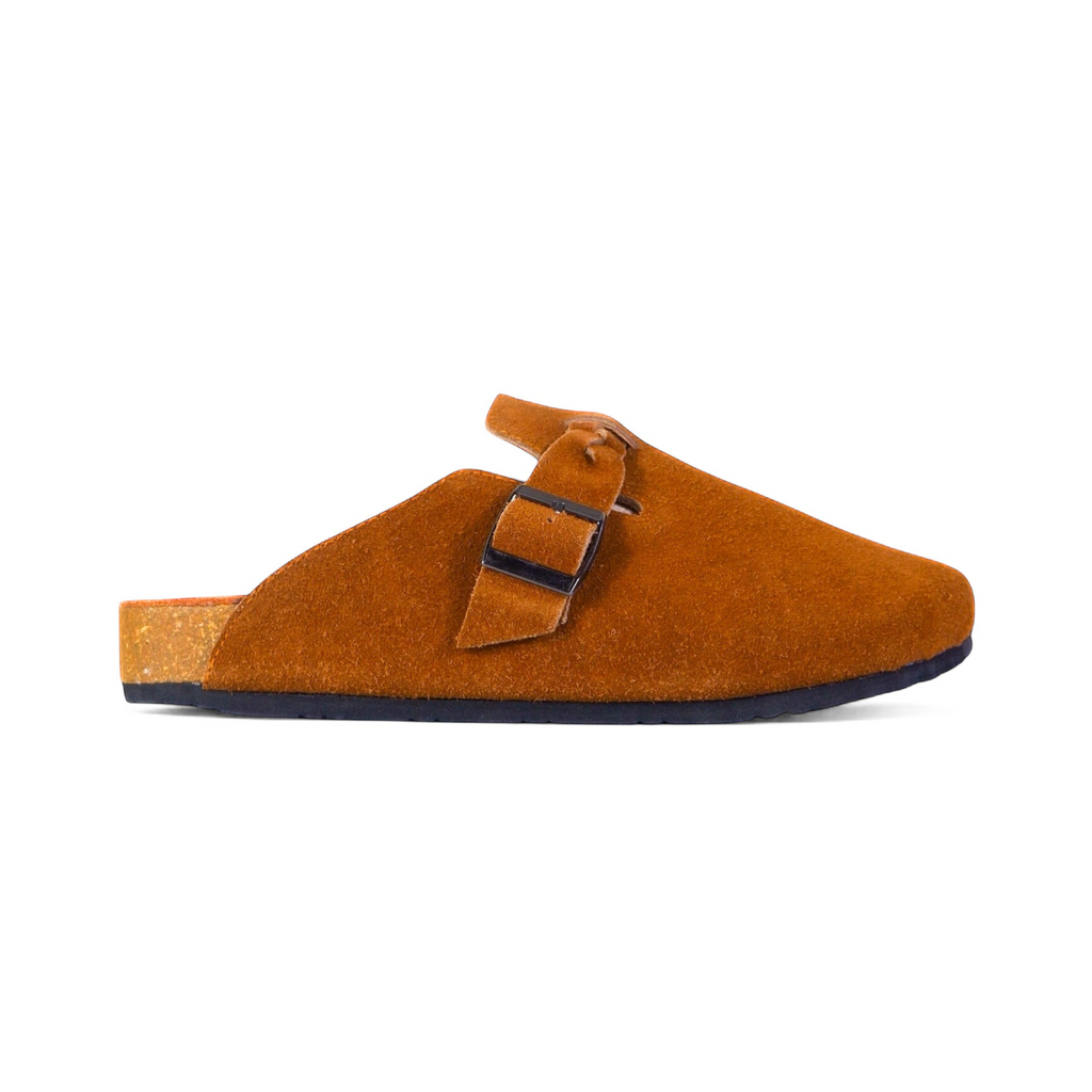 BRAIDED CLOG IN TAN BROWN