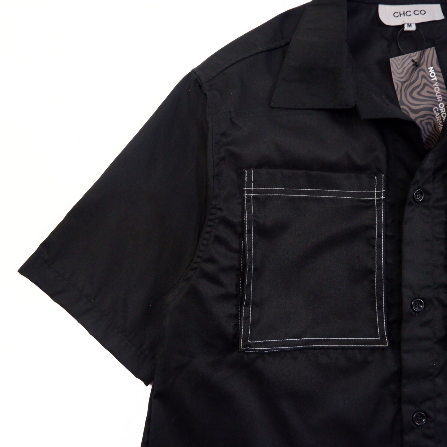 WORKWEAR BOXY BIG POCKET POLO IN BLACK