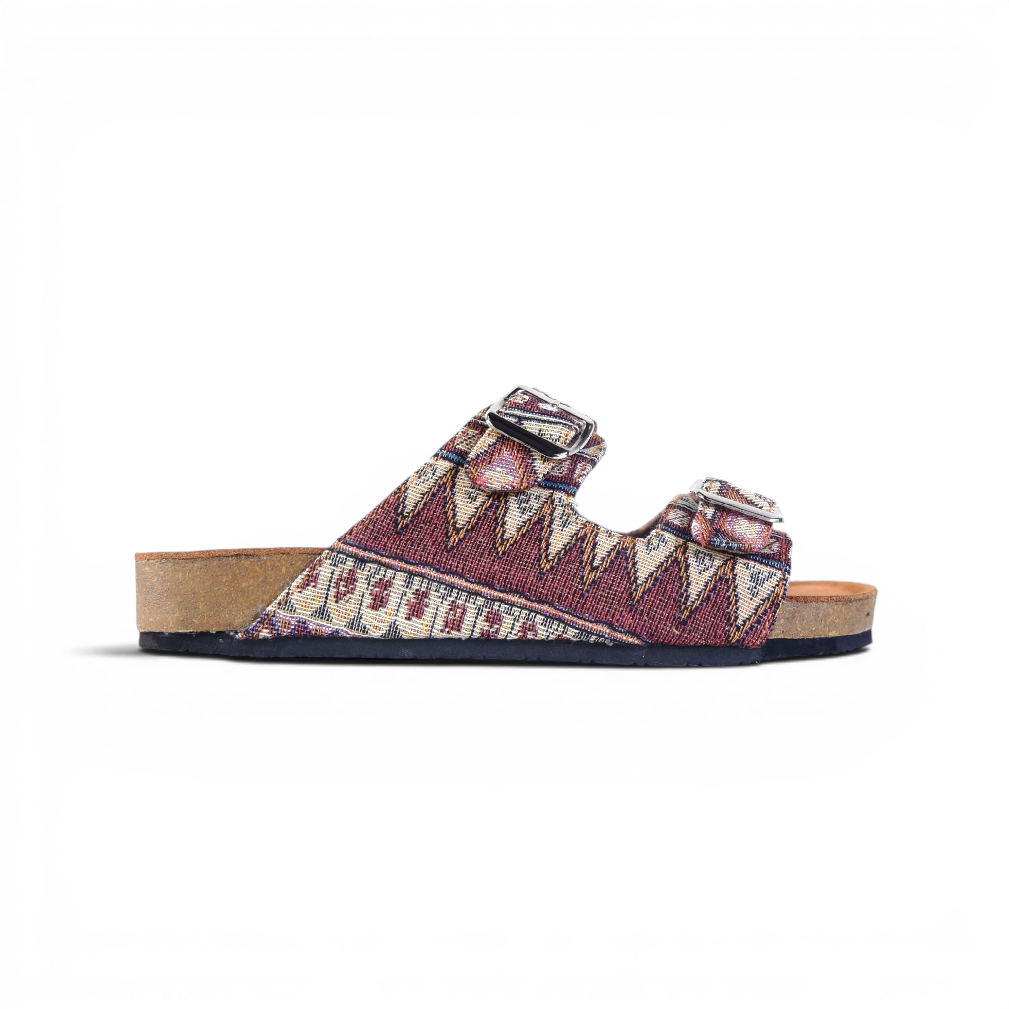 TWO-STRAP SANDALS IN BOHO WEAVE