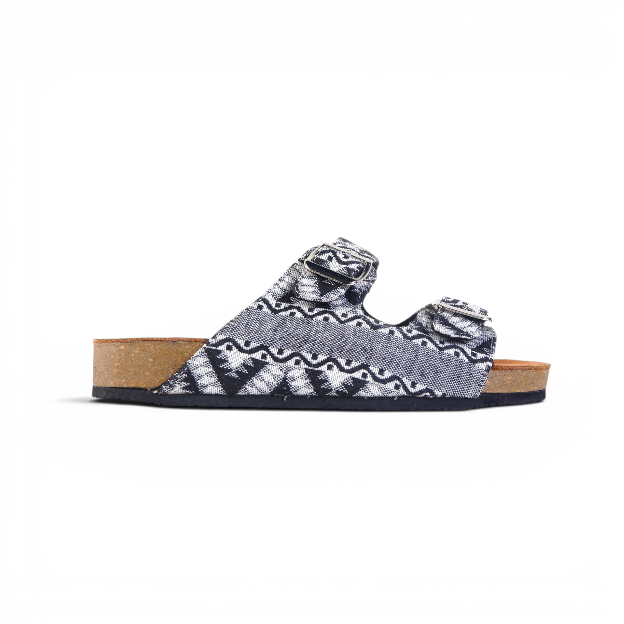TWO-STRAP SANDALS IN AZTEC WEAVE