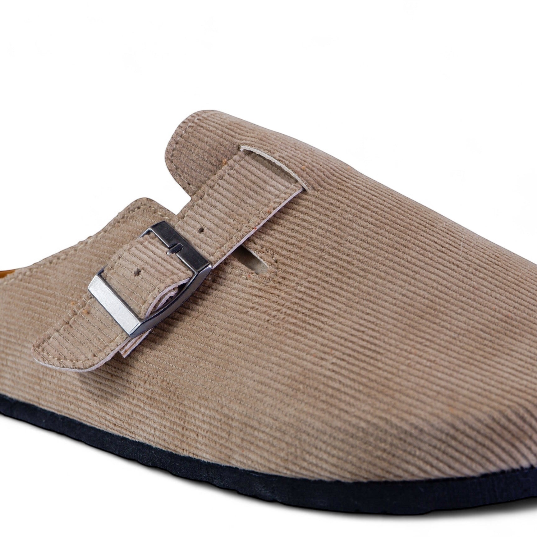 CORDUROY CLOG IN LIGHT TAUPE