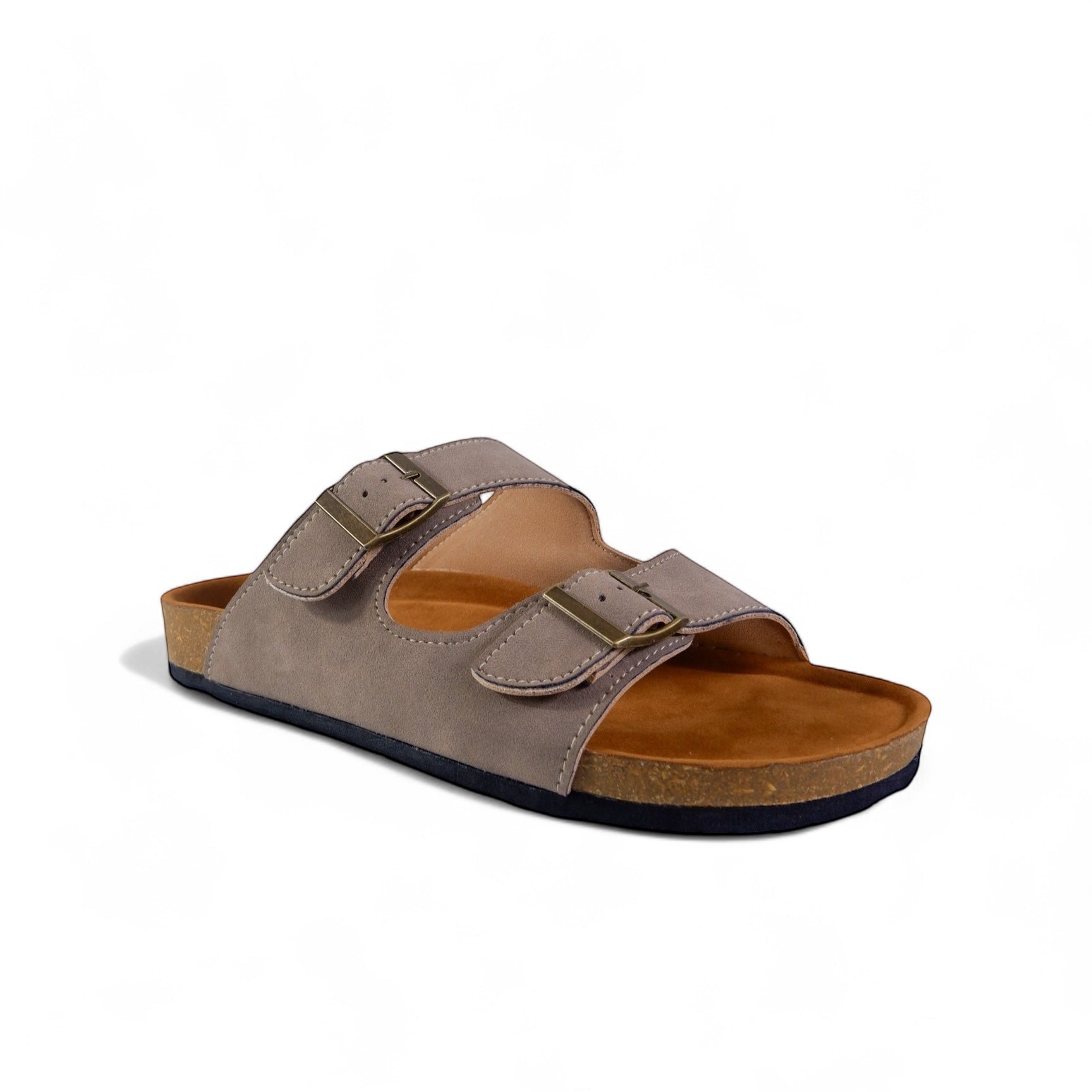 CLASSIC TWO STRAP SANDALS IN TAUPE GREY