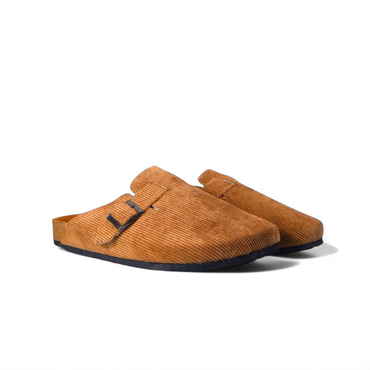CORDUROY CLOG IN CAMEL BROWN