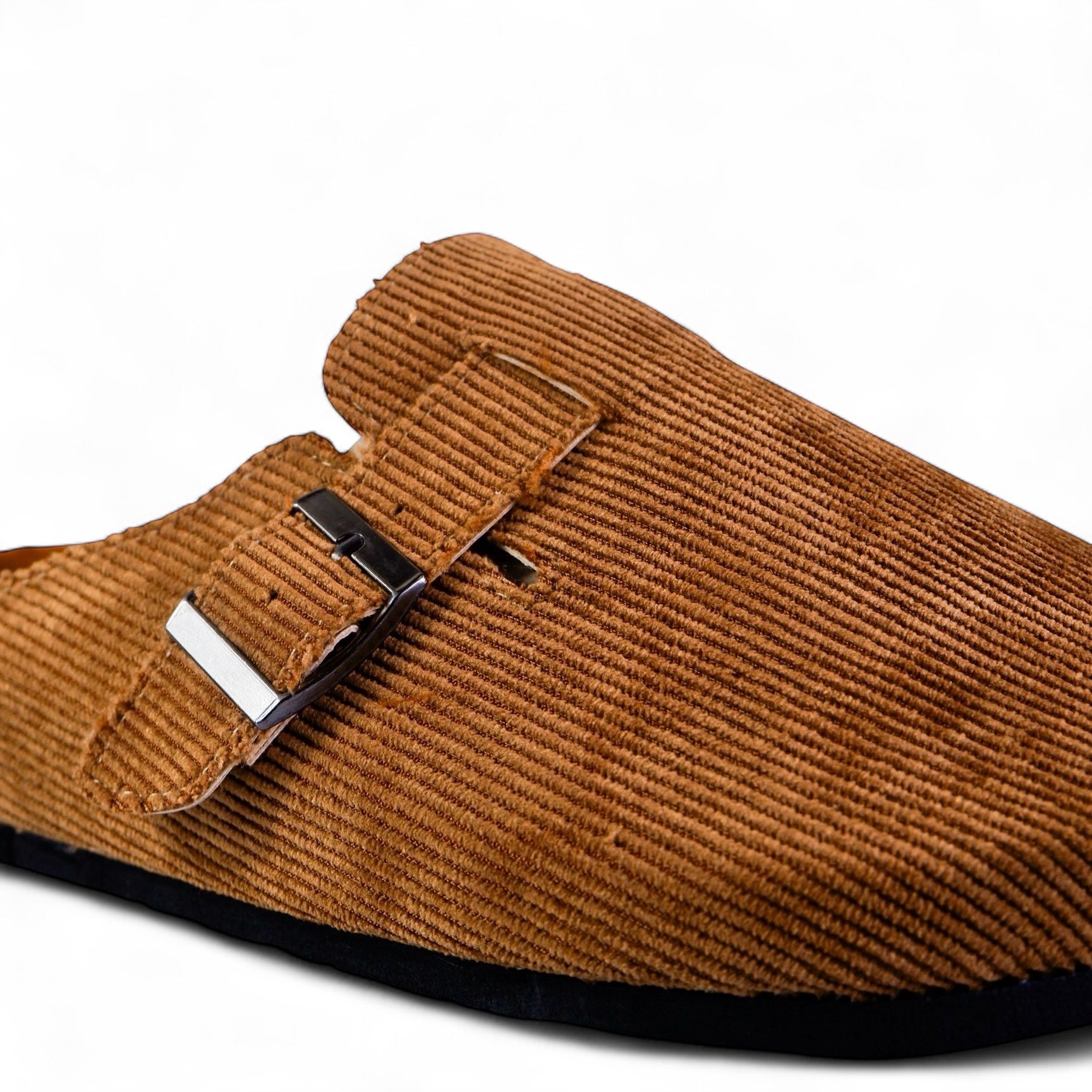 CORDUROY CLOG IN CAMEL BROWN