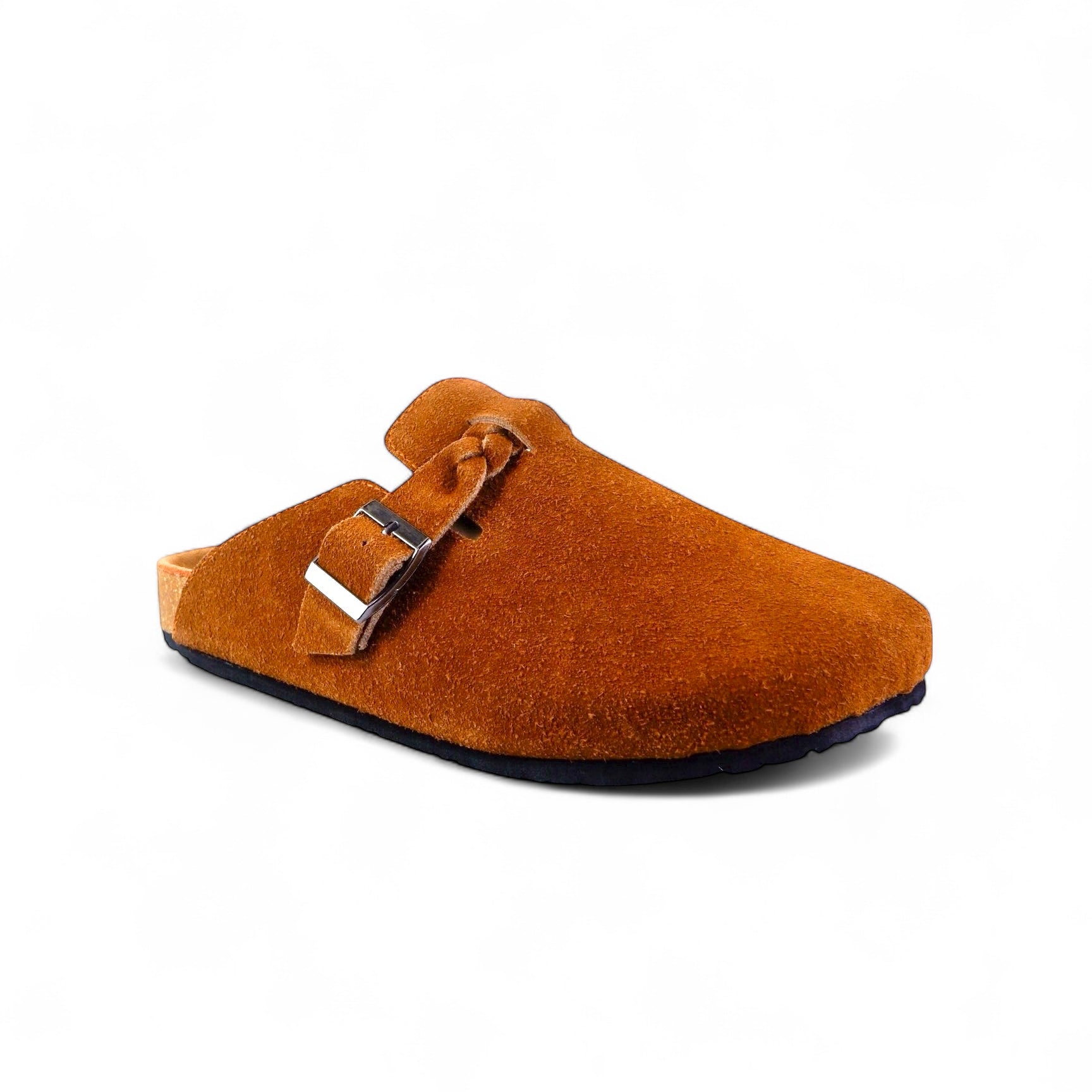 BRAIDED CLOG IN TAN BROWN