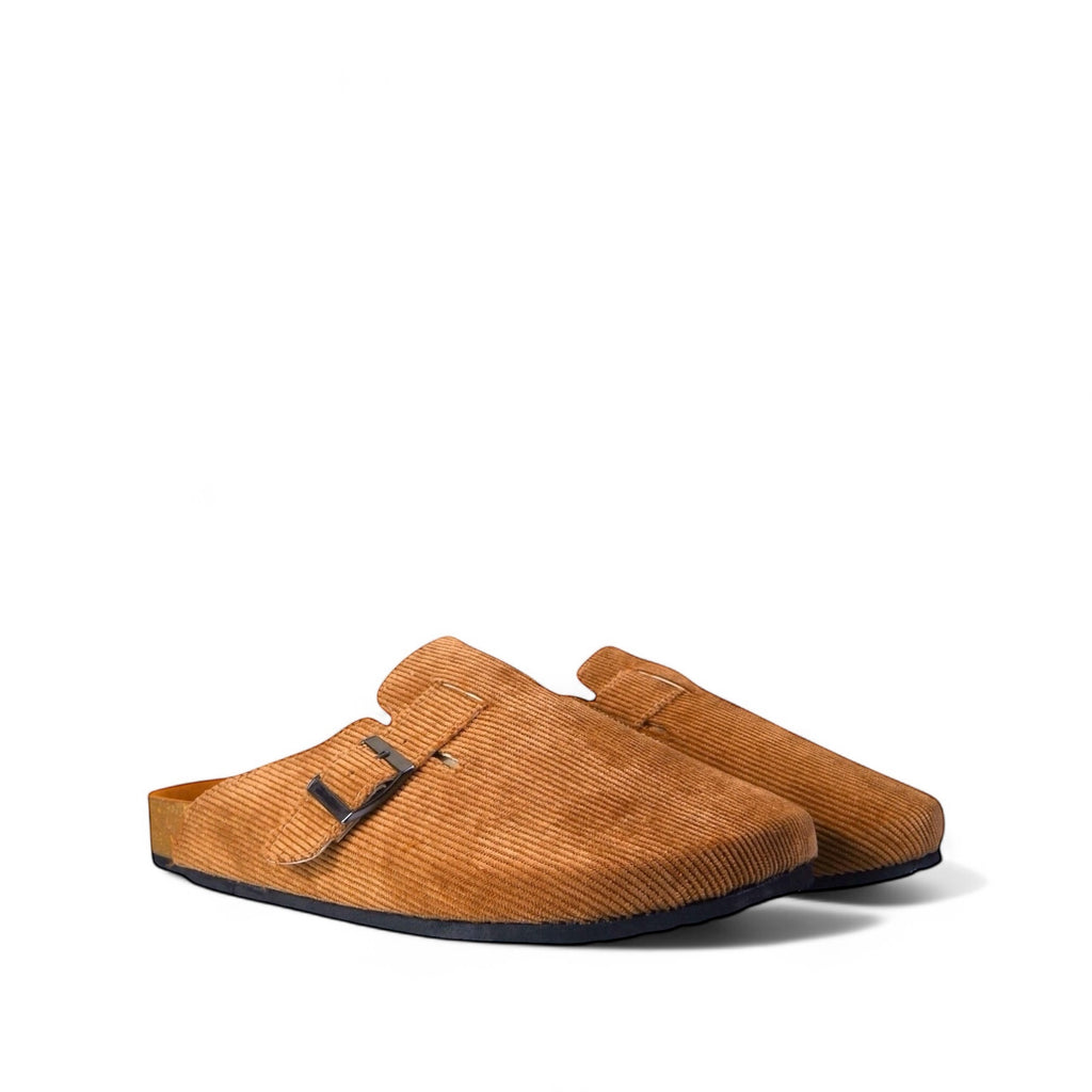 CORDUROY CLOG IN CAMEL BROWN