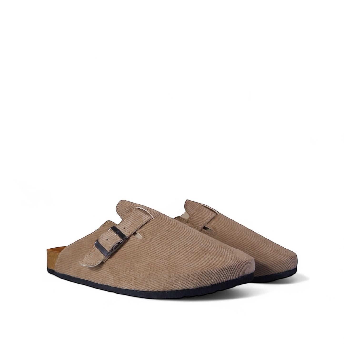 CORDUROY CLOG IN LIGHT TAUPE