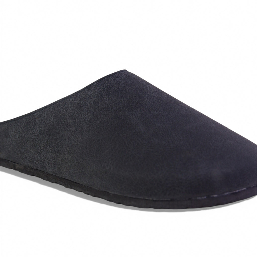 CLASSIC MULES IN CHARCOAL BLACK