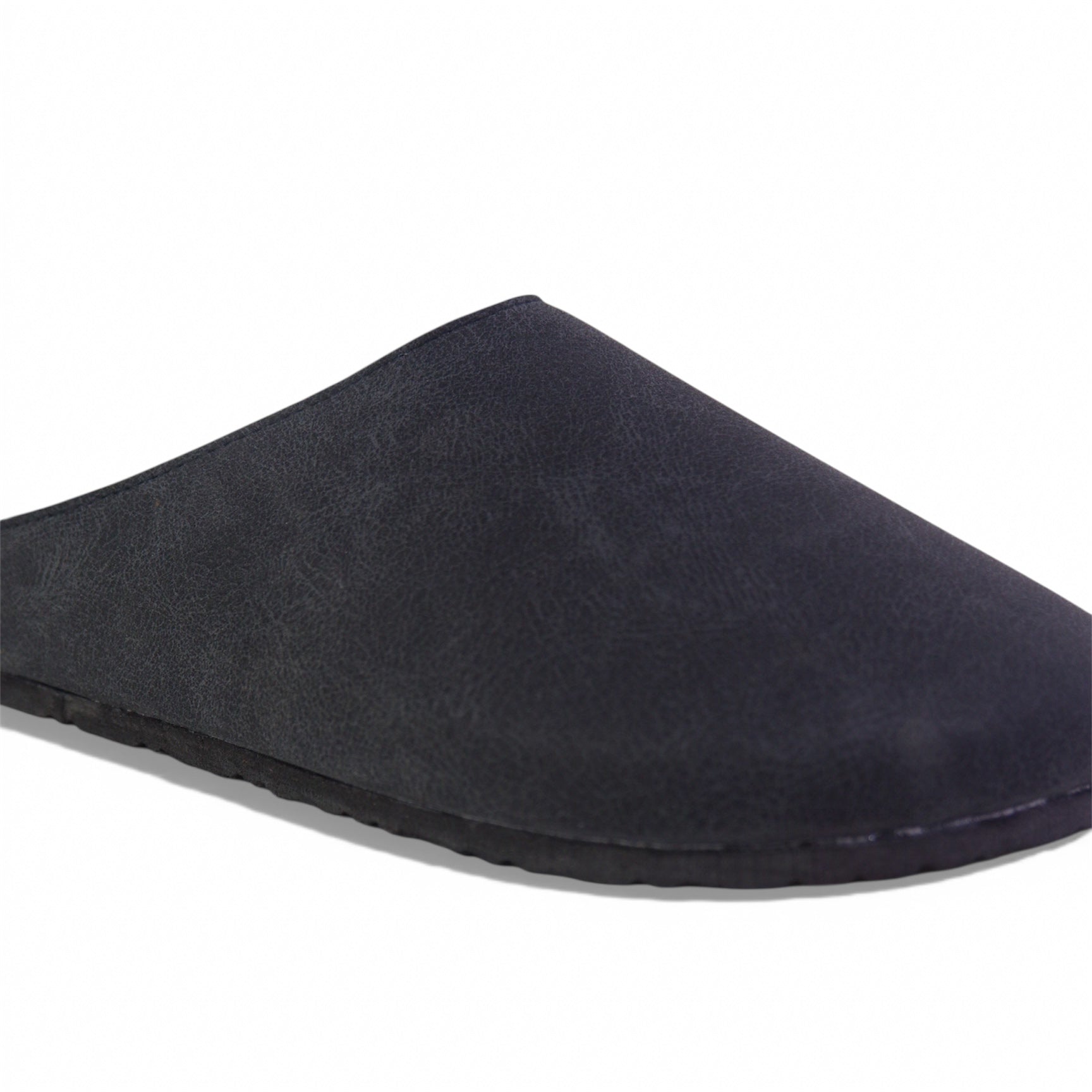 CLASSIC MULES IN CHARCOAL BLACK