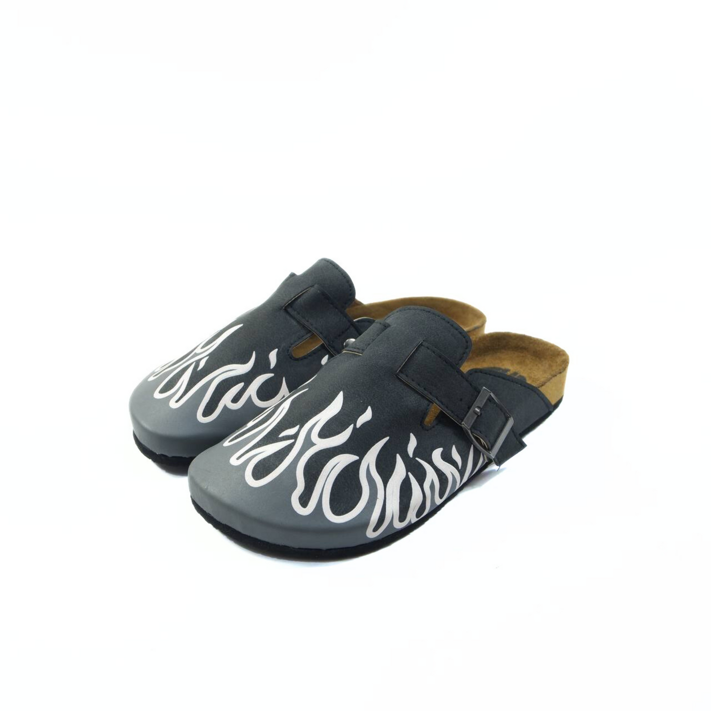 FLAMING SMOKED CLOG IN CHARCOAL BLACK