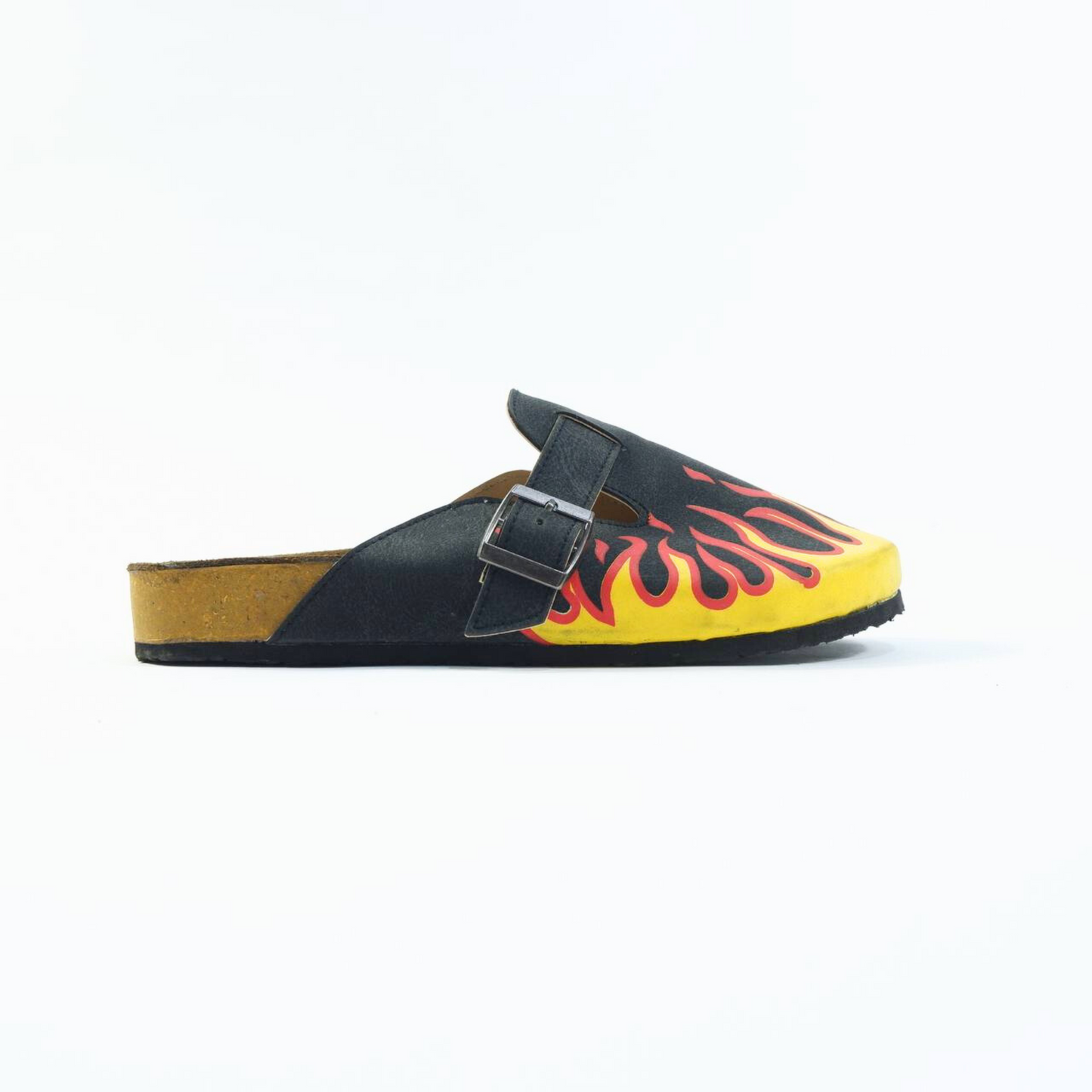 FLAMING HOT CLOG IN CHARCOAL BLACK