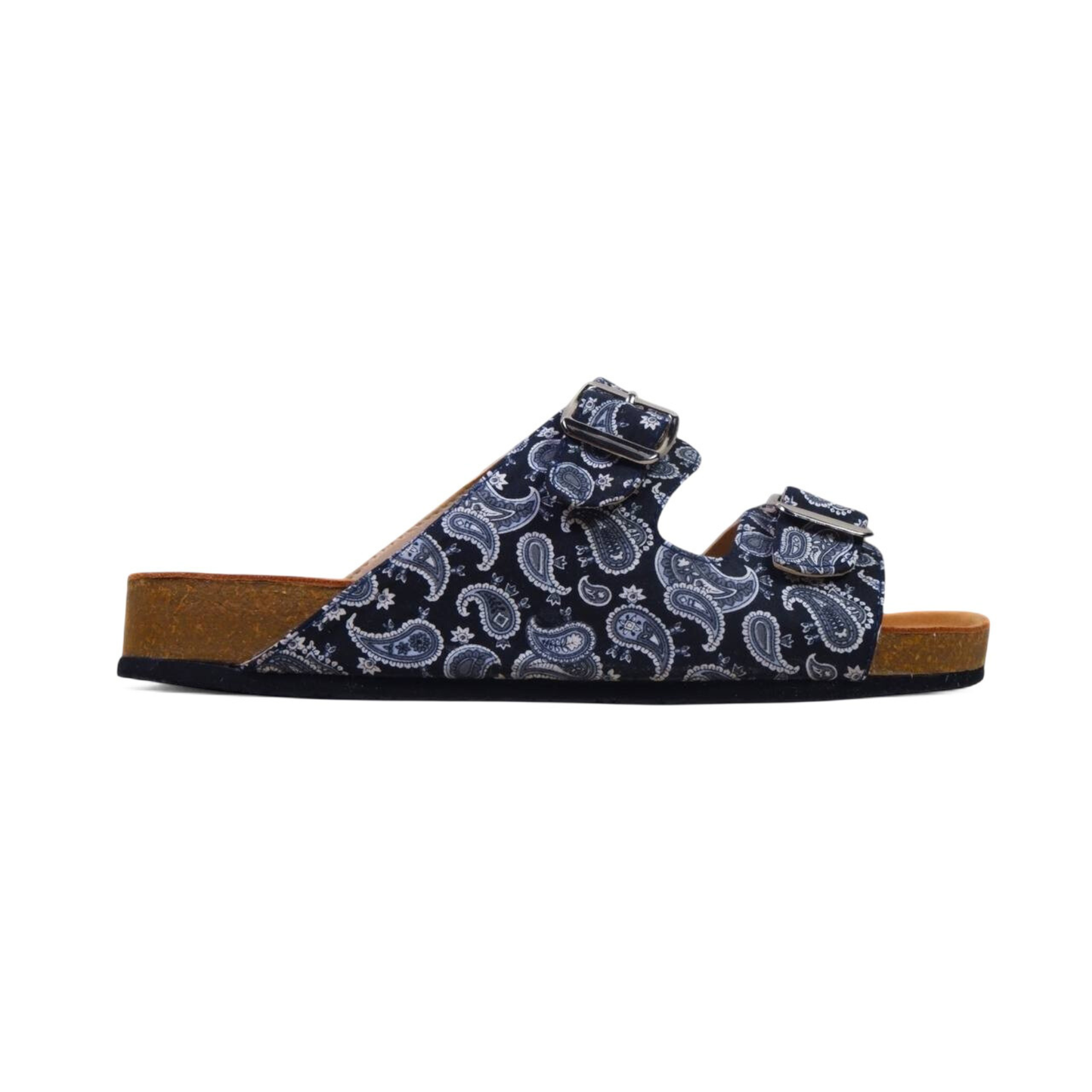 PAISLEY TWO STRAP SANDALS IN PHANTOM