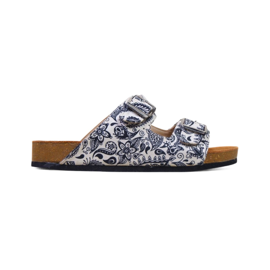 PAISLEY TWO STRAP SANDALS IN FROST