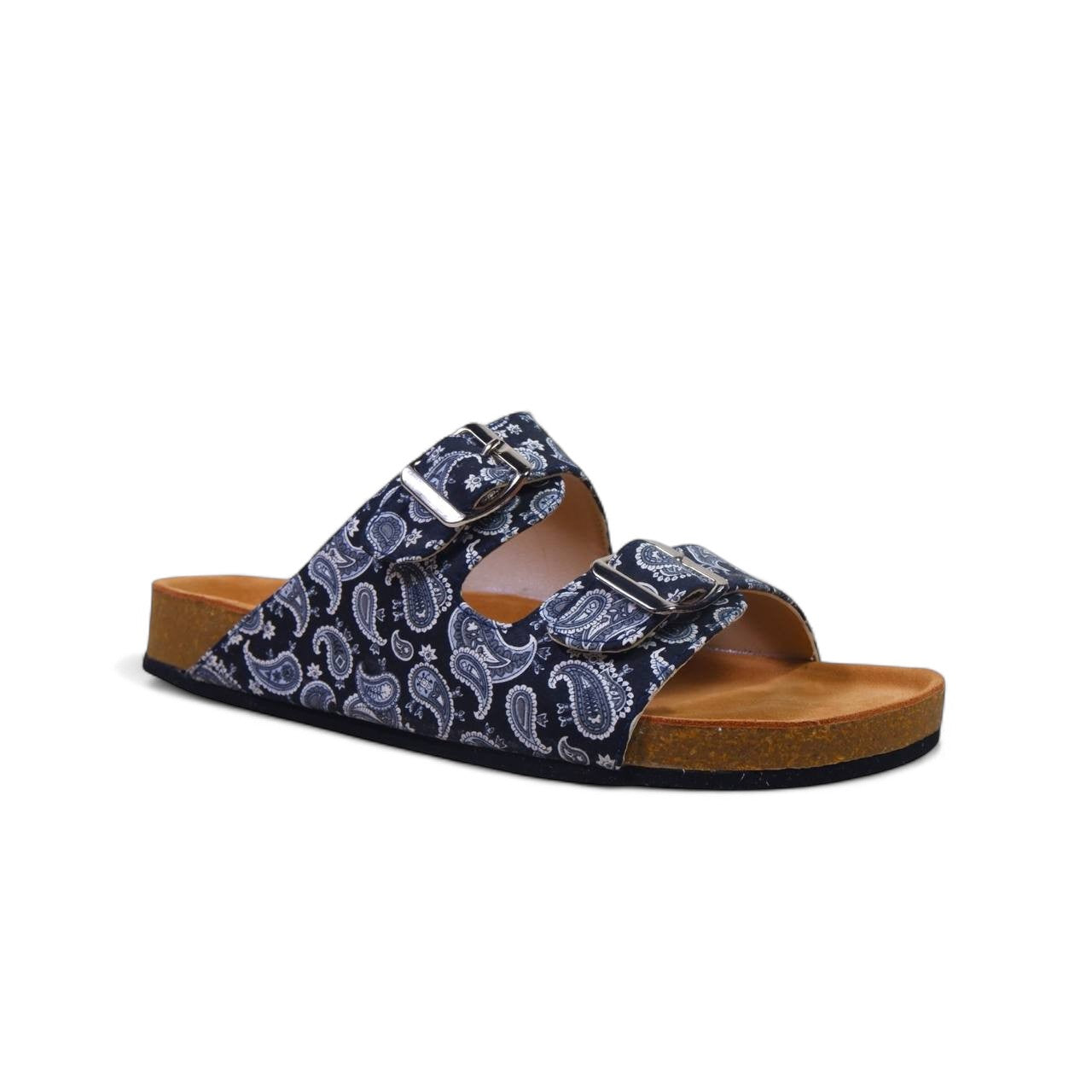 PAISLEY TWO STRAP SANDALS IN PHANTOM