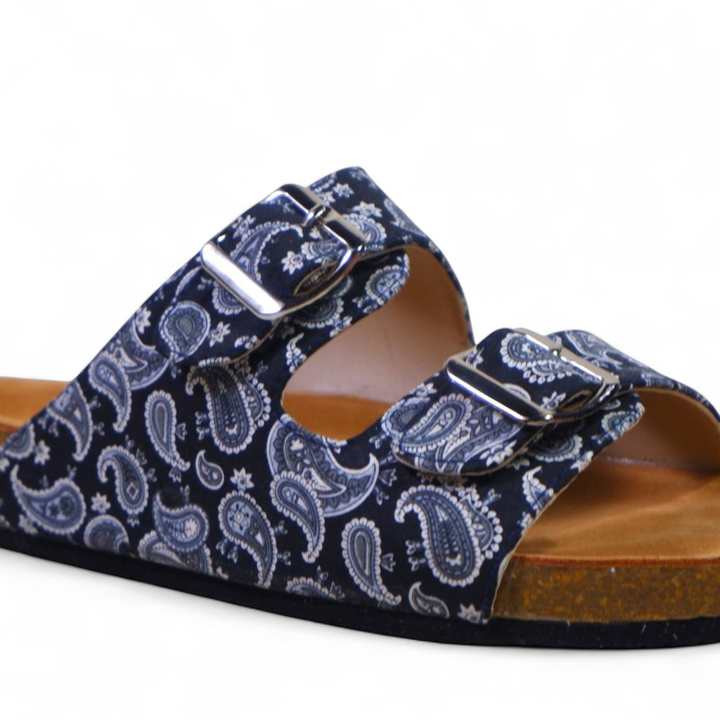PAISLEY TWO STRAP SANDALS IN PHANTOM