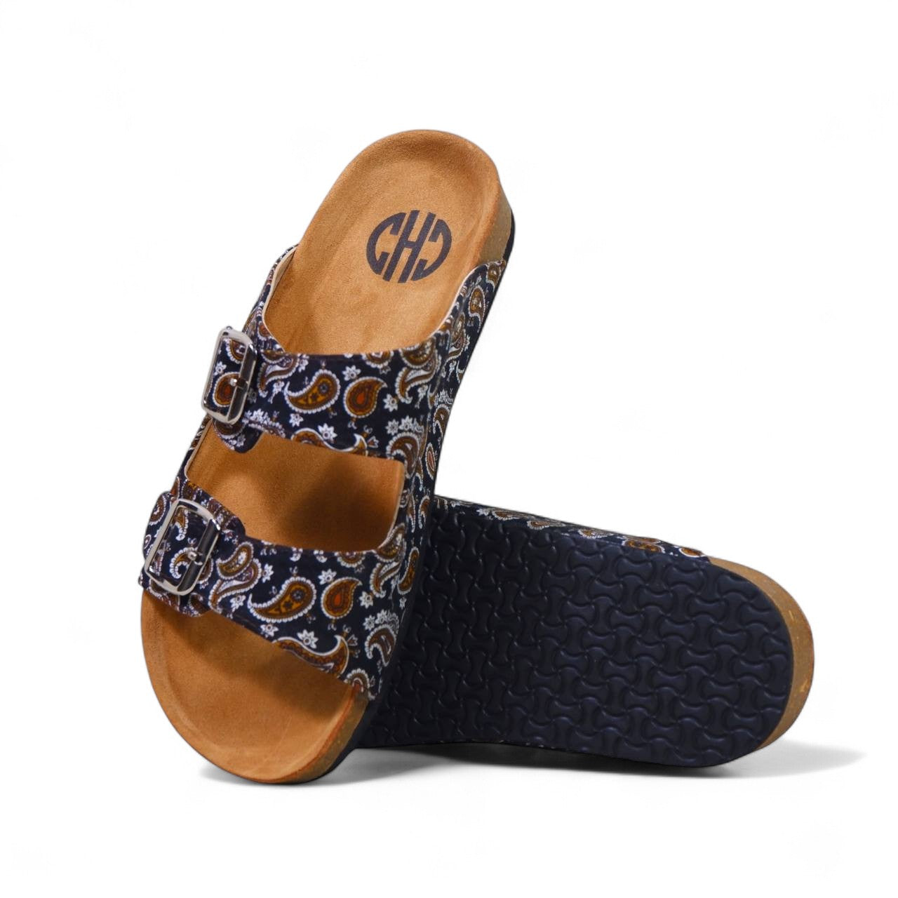 PAISLEY TWO STRAP SANDALS IN EMBER